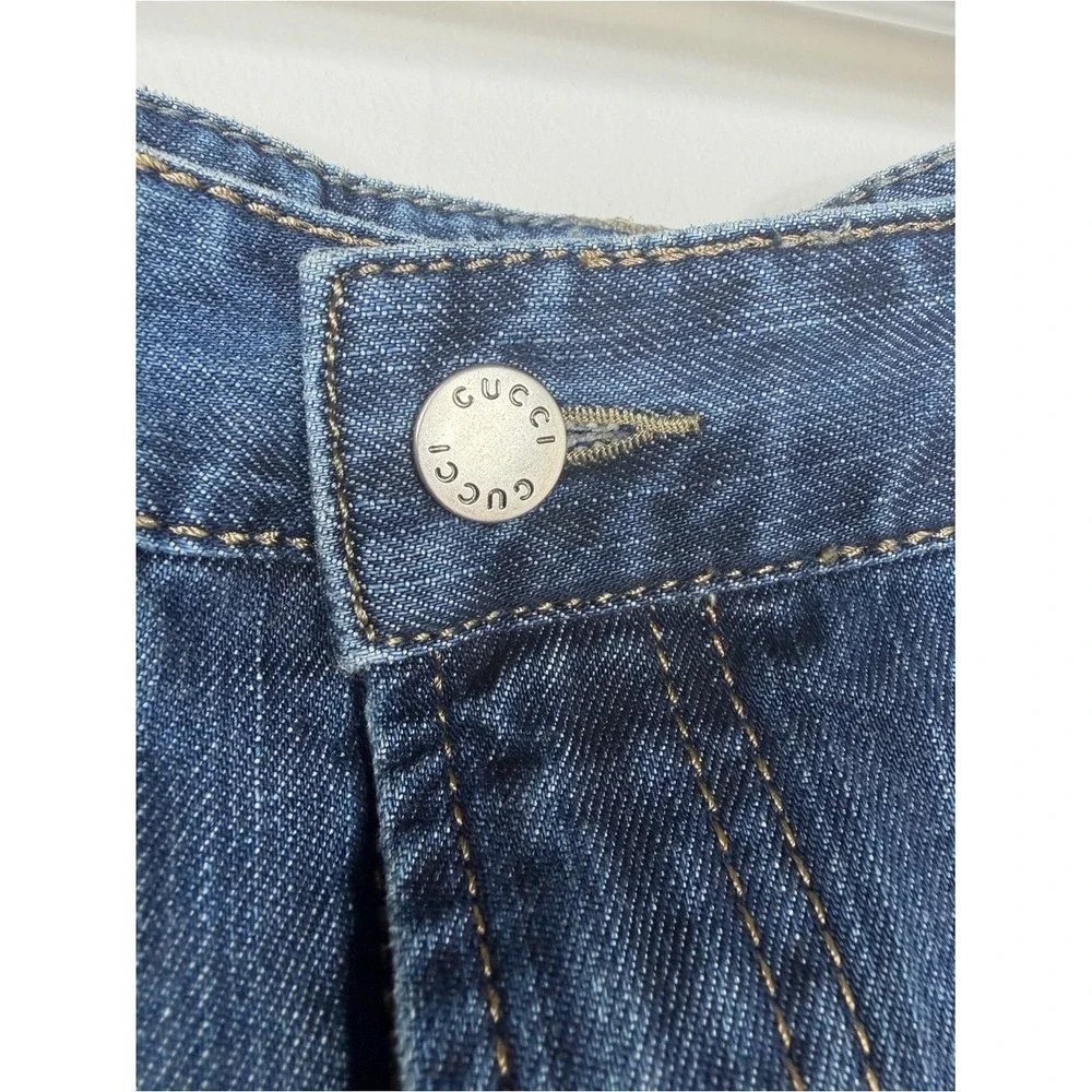 Authentic Gucci Made in Italy Blue Straight Leg Jeans Men's EU 42 Designer Denim